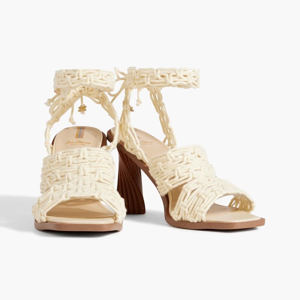 BOHO CHIC MACRAMÉ SANDALS IN ECRU